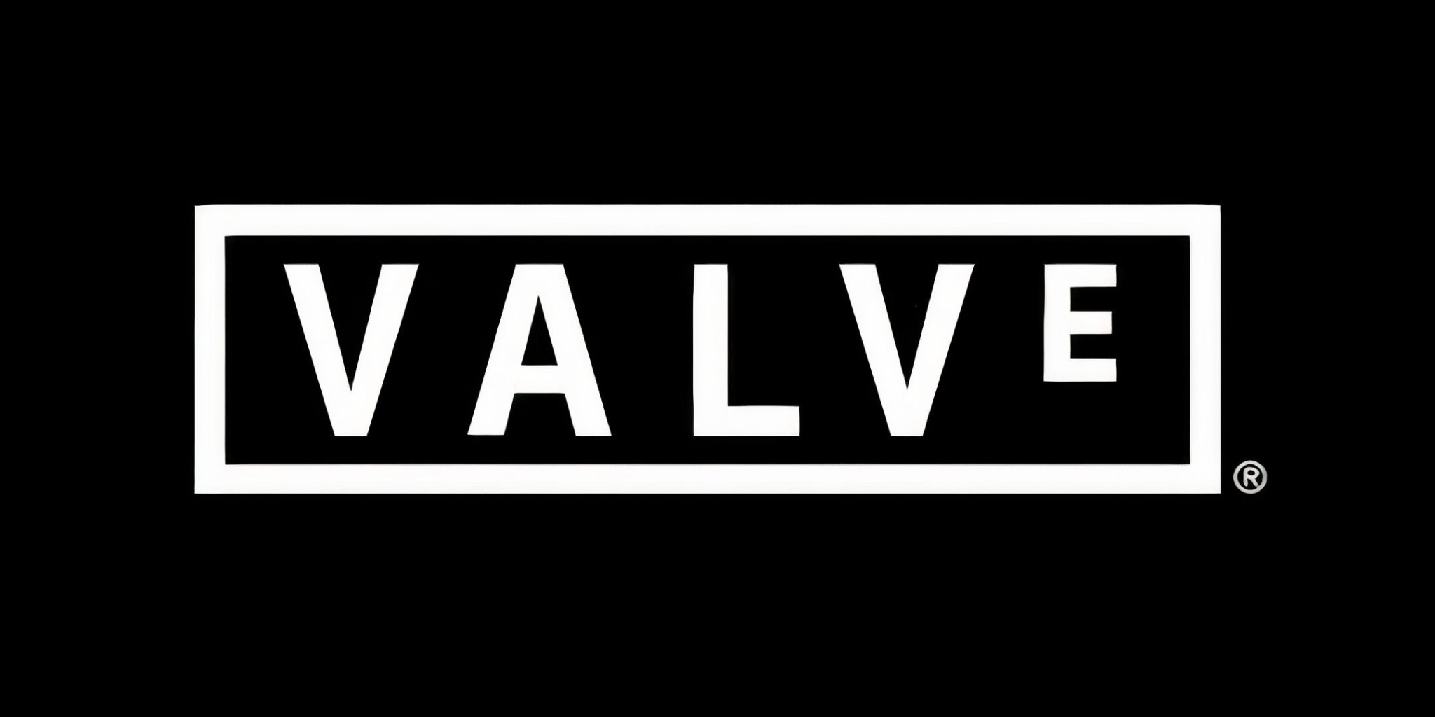 Valve logo on a black background.